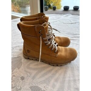 Timberland Womens 7 Earth Keepers Leather Tan Work Boots‎ 38 Eu hiking fashion